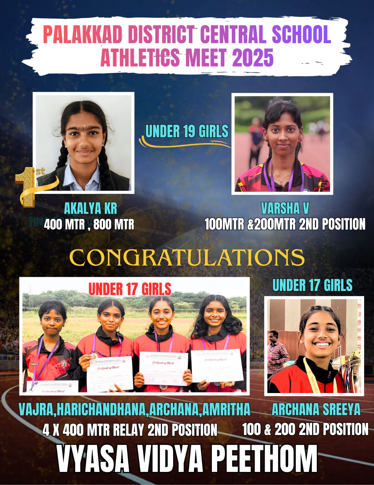 PALAKKAD CENTRAL SCHOOL ATHLETIC MEET 2025