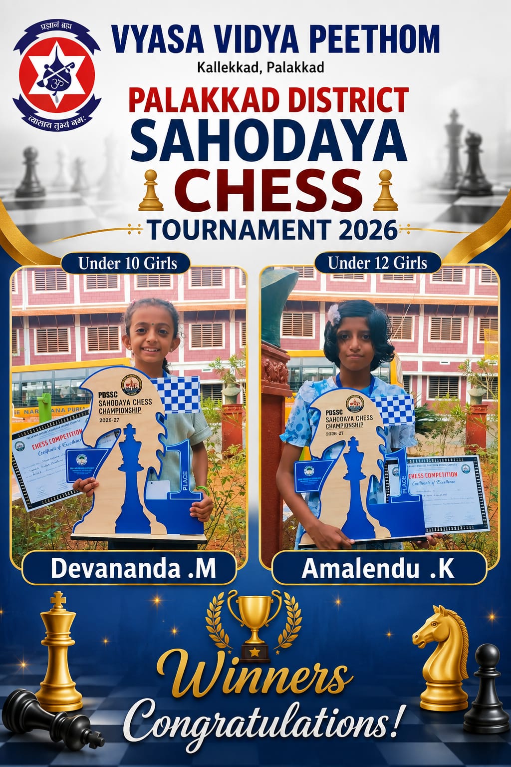 PALAKKAD DISTRICT SAHODAYA CHESS TOURNAMENT